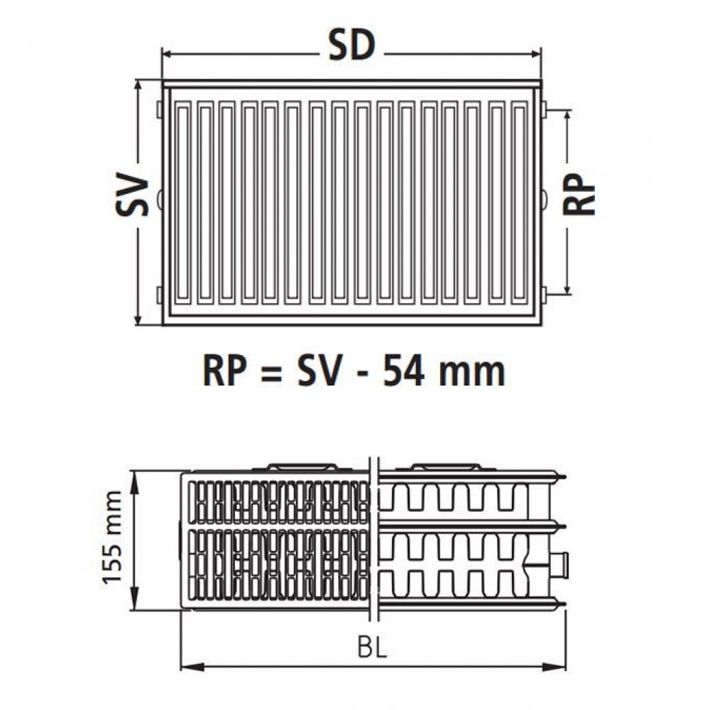 KERMI therm-x2 Profil-Kompakt-Heizkorper 33 600/600 FK0330606
