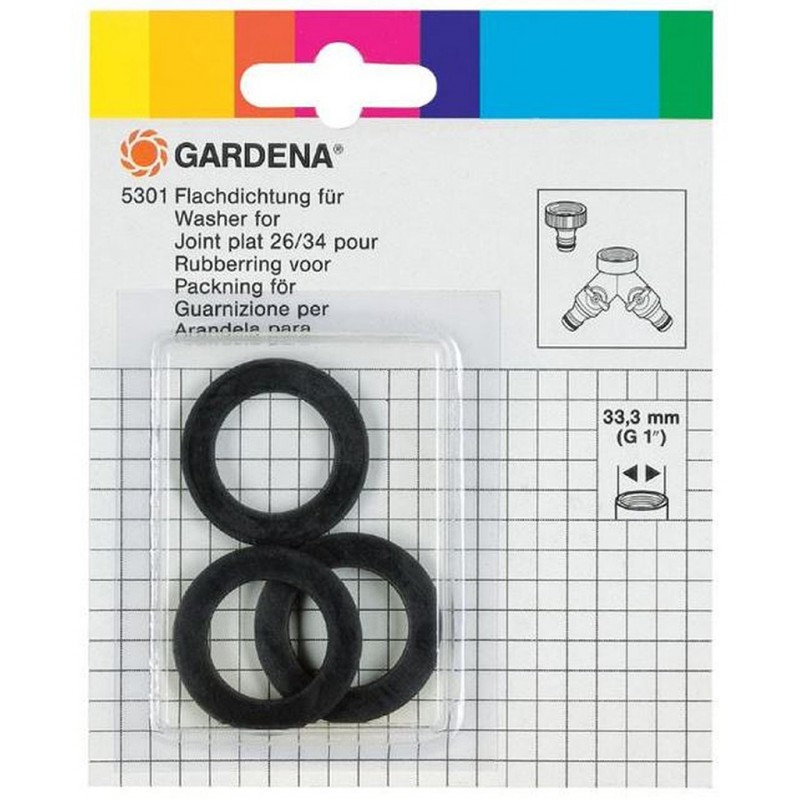 Gardena Flachdichtung für Gardena System Hahnstück 3 Stück 5301-20