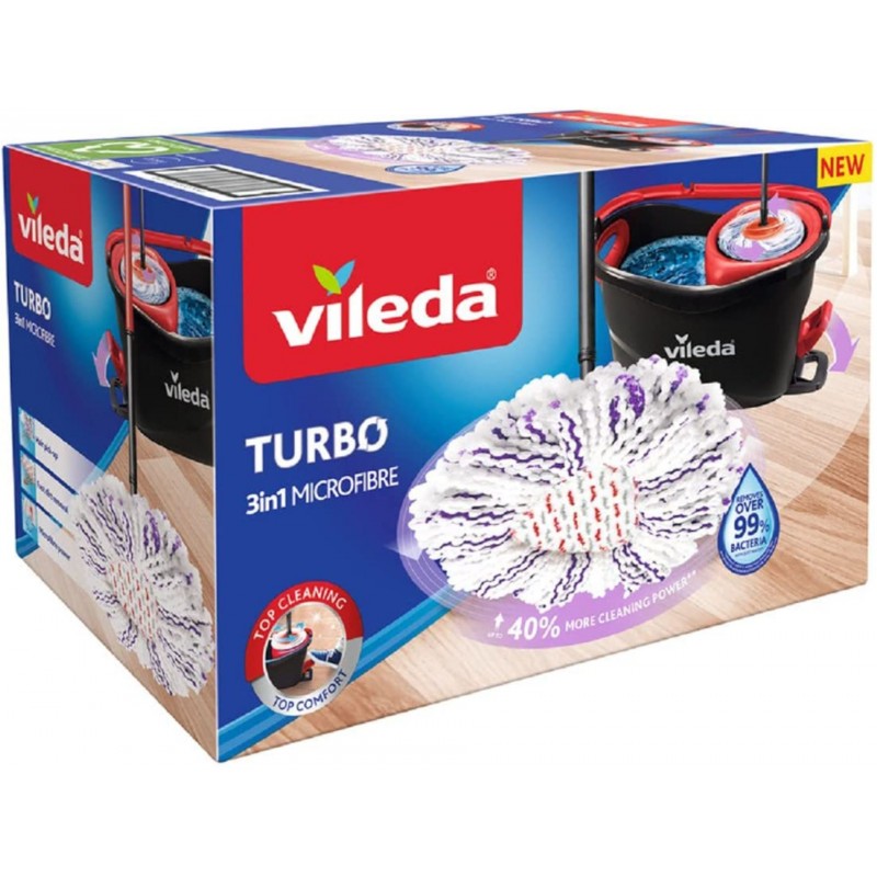 VILEDA TURBO Set 3in1 Mikrofaserbox Mop 167751 | Bodenwischer