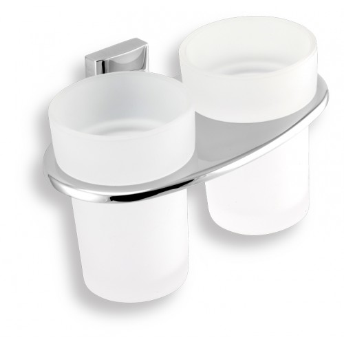 NOVASERVIS METALIA 12 Doppel-Zahnbürstenhalter, Chrom / Glas 0257,0 NOVASERVIS METALIA 12 Doppel-Zahnbürstenhalter, Chrom / Glas 0257,0