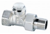 HEIMEIER ReguluxDN15-1/2" Rücklaufverschraubung Durchgangsf.Rotguss vernickelt 0352-02.000