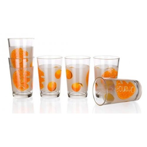 BANQUET ORANGE Trinkgläser 6 St. 230ml 04240105 BANQUET ORANGE Trinkgläser 6 St. 230ml 04240105