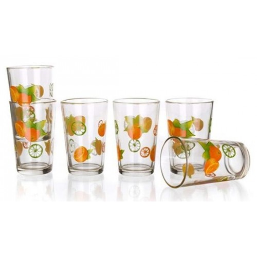 BANQUET ORANGE II Trinkgläser 6 St. 230ml 04240105 BANQUET ORANGE II Trinkgläser 6 St. 230ml 04240105