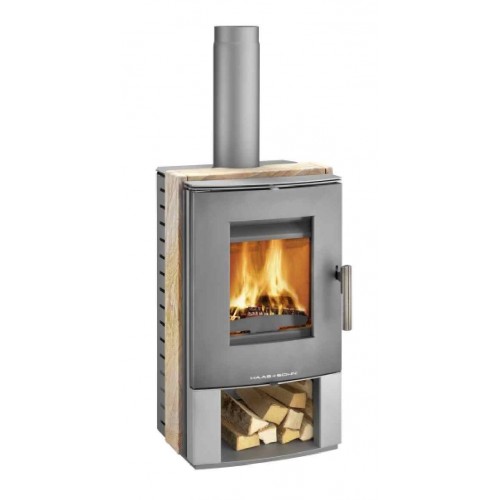 HAAS+SOHN Kaminöfen Malung rainbow, anthrazit 0430415530000