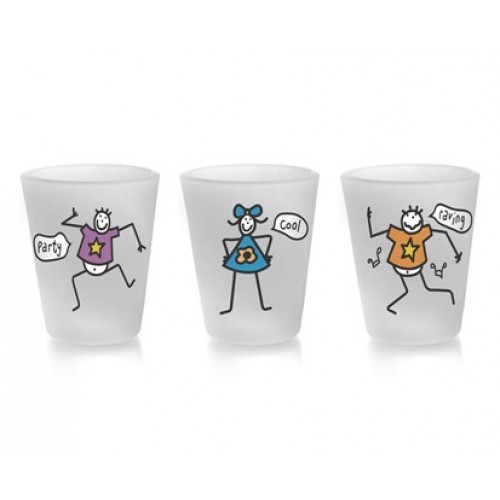 BANQUET Fizzy Party Schnapsglas 50 ml, 3er Set 04G1032FP3-AA