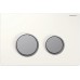 GEBERIT SIGMA 20 Betätigungsplatte , weiss, Ring verchromt matt