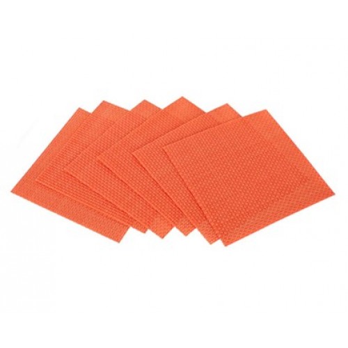 BANQUET 6 St. Glasunterlagen 10x10 cm Culinaria Orange 12CGCS0001