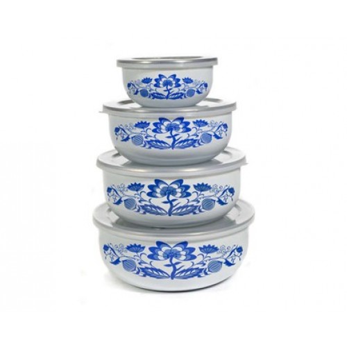 BANQUET 8-teiliges Set von emaillierten Schalen Belly ONION 1320058D BANQUET 8-teiliges Set von emaillierten Schalen Belly ONION 1320058D