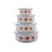 BANQUET 8-teiliges Set von emaillierten Schalen Belly-Astra 1320078D