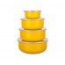 BANQUET 8-teiliges Set von emaillierten Schalen Belly Yellow 1320098SY