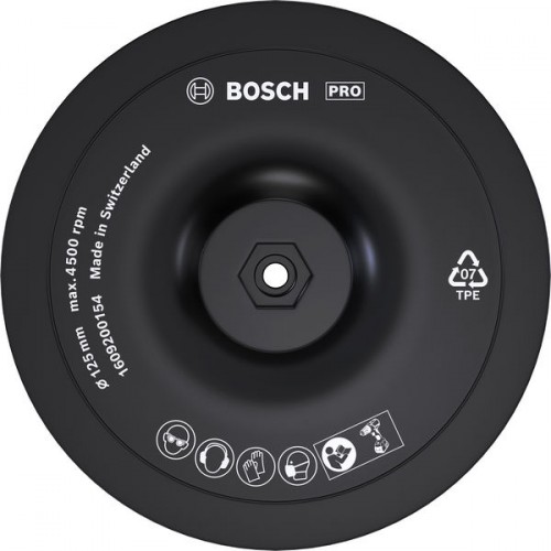 BOSCH PRO Stützteller 125 x 8 mm, Klettverschluss 1609200154