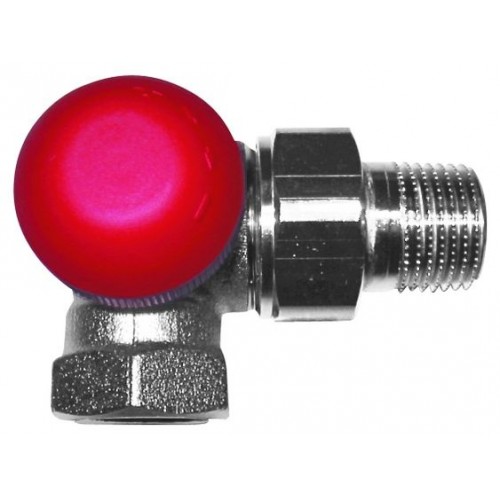 HERZ TS-90-V-Thermostatventi Achsenventil links 1/2", M 28 x 1,5 rote Blende 1775867