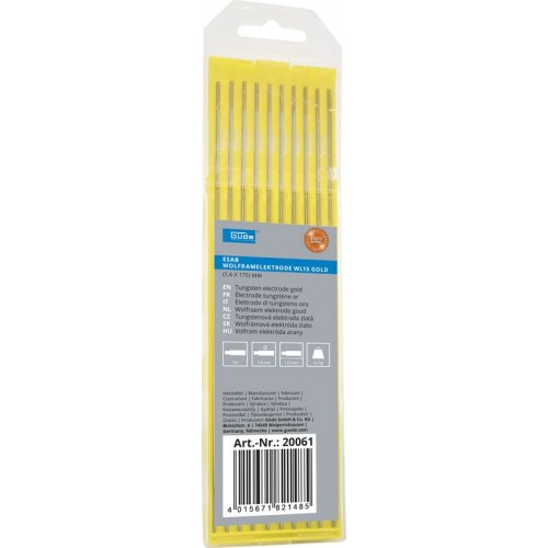 GÜDE ESAB Wolframelektrode WL15 GOLD ( 1,6 x 175 )mm - 20061 GÜDE ESAB Wolframelektrode WL15 GOLD ( 1,6 x 175 )mm - 20061