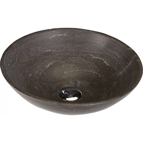 SAPHO BLOK 2401-02 Waschbecken aus Naturstein , 40 cm matt schwarz-blau