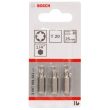 BOSCH Schrauberbit Extra-Hart T20, 25 mm 2607001612