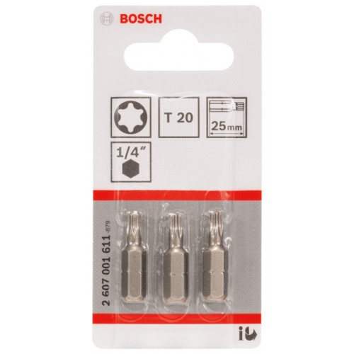 BOSCH Schrauberbit Extra-Hart T20, 25 mm 2607001612