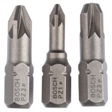 BOSCH Extra Hard-Schrauberbit-Multipacks (PZ) PZ1; PZ2; PZ3; 25 mm 2607001753