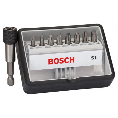BOSCH 8+1-teilig Schrauberbit-Set Robust Line, S Extra-Hart 2607002560