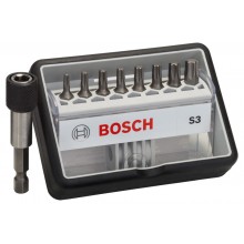 BOSCH 8+1-teiliges Schrauberbit-Set, Robust Line, S T, Extra Hard-Ausführung 2607002562