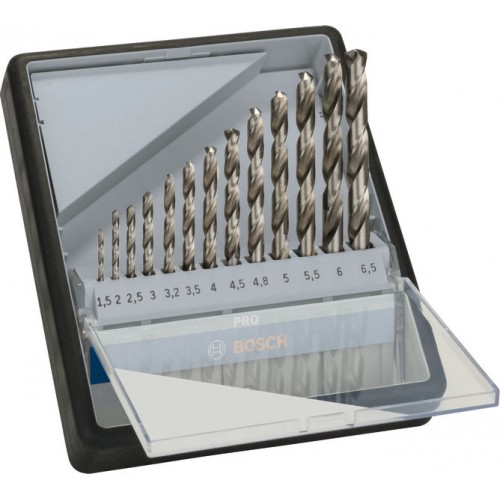 BOSCH 10-teiliges Metallbohrer-Set, Robust Line, HSS-G, 135°, 1,5–6,5 mm 2607010538 BOSCH 10-teiliges Metallbohrer-Set, Robust Line, HSS-G, 135°, 1,5–6,5 mm 2607010538