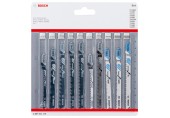 BOSCH 10-teiliges Stichsägeblatt-Set für Wood and Metal, T-Schaft 2607011170