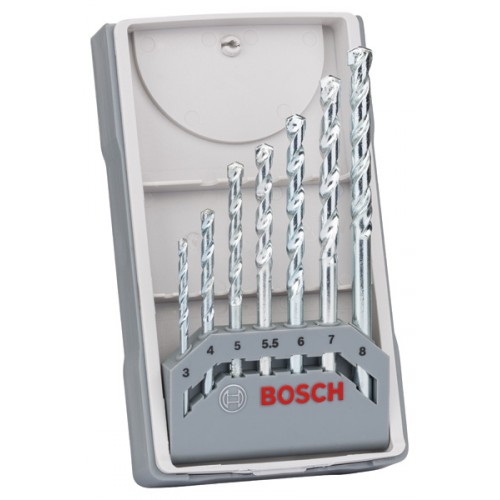 Bosch Stein­boh­rer-Set CYL-1, 7-teilig, 3, 4, 5, 5,5, 6, 7, 8 mm 2607017035