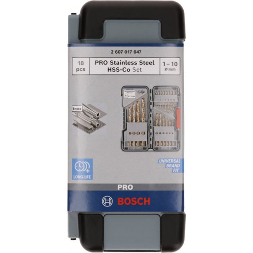 BOSCH Metallbohrer 18tlg. HSS-Co Tough Box 1 - 10 mm 2607017047 BOSCH Metallbohrer 18tlg. HSS-Co Tough Box 1 - 10 mm 2607017047
