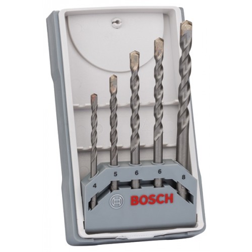 BOSCH 5-teiliges Betonbohrer Set, Silver Percussion CYL-3 2607017080