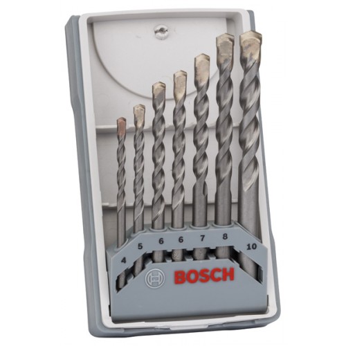 BOSCH 7-teiliges Betonbohrer CYL-3 Set, Silver Percussion 4, 5, 6, 6, 7, 8, 10, 2607017082