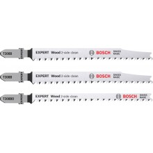 BOSCH EXPERT ‘Wood 2-side clean‘ Stichsägeblatt-Set, 3-tlg., T308B/BO 2608900559