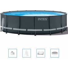 INTEX Ultra XTR Frame Pool Set Schwimmbad 549 x 132 cm mit sandfilteranlage 26330GN