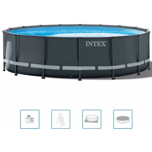 INTEX Ultra XTR Frame Pools Schwimmbad 610 x 122 cm mit filteranlage 26334GN