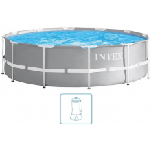INTEX PRISM FRAME POOLS Schwimmbad 366 x 76 cm mit Filteranlage 26712GN