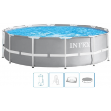 INTEX PRISM FRAME POOLS SET Schwimmbad 427 x 107 cm mit Kartuschenfilteranlage 26720GN
