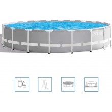 INTEX PRISM FRAME POOLS SET Schwimmbad 610 x 132 cm mit kartuschenfilteranlage 26756GN