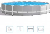 B-WARE INTEX PRISM FRAME POOLS SET Schwimmbad 610x132cm mit kartuschenfilterpumpe 26756NP