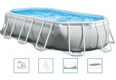 INTEX Prism Frame Premium Oval Pools Swimmingpool-Set 503 x 274 x 122 cm 26796NP