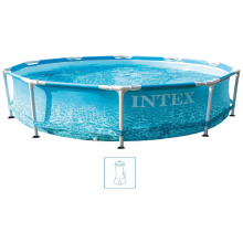 INTEX METAL FRAME POOLS Schwimmbad 305 x 76 cm mit kartuschenfilteranl 28208GN