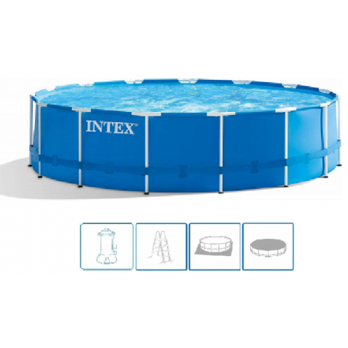 INTEX METAL FRAME POOLS Schwimmbecken 457 x 122 cm filterpumpe 28242NP