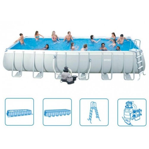 INTEX Frame Pool Ultra Quadra 732 x 366 x 132 cm, 28362NP