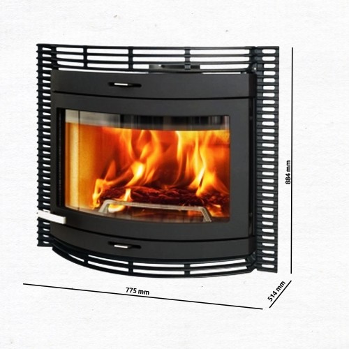 Jotul C 400 CB PANORAMA Kamineinsatz, Schwarzer Lack 341326