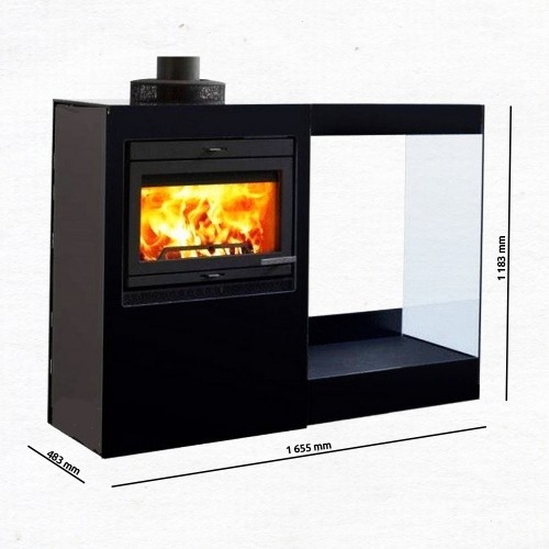 Jotul CUBE GG WS Kamin-Umbau mit Kamineinsatz I 400 CB, 30043683+CUBE