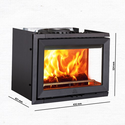 Jotul I 520 CB FR Kamineinsatz - Glas vorne und rechts, Schwarzer Lack 30044745