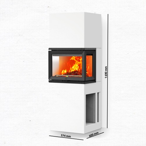 Jotul FS 74 Kamin-Umbau mit Kamineinsatz I 520 FRL, 30044746+51046196