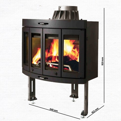 Jotul I 400 CB Kamineinsatz Harmony, Schwarzer Lack 341253