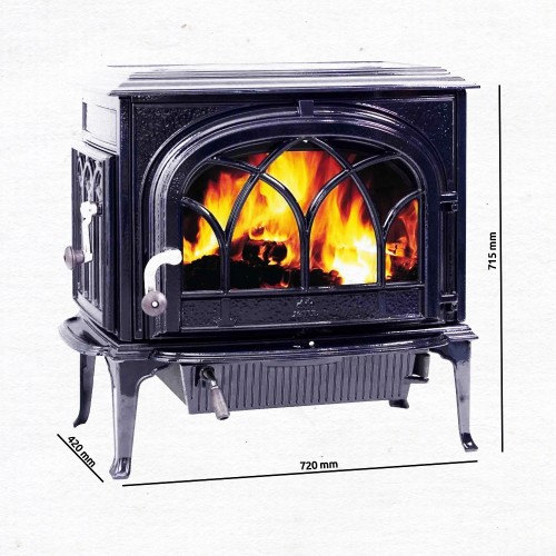 Jotul F 500 CB Kaminofen, Blauschwarze Emaille 350421