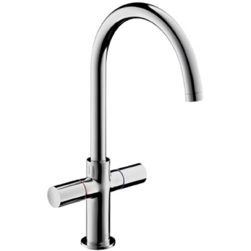 Hansgrohe Axor Uno2 2-Griff-Waschtischarmatur 230, mit Schwenkauslauf 38047000