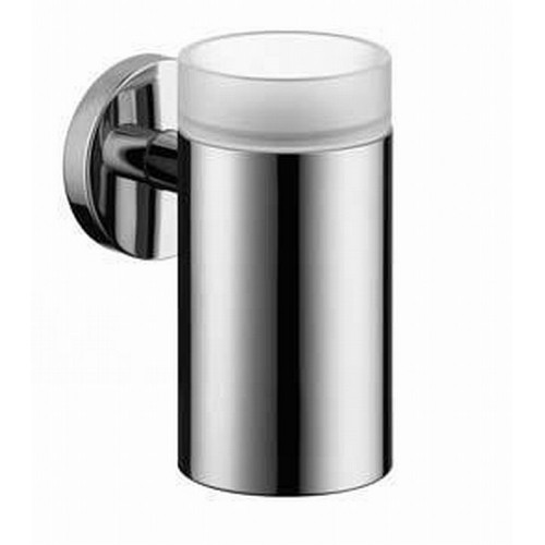 Hansgrohe Logis E/S Zahnputzbecher aus Glas mit Halter chrom 40518000