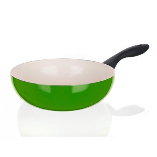 BANQUET Wok Pfanne 24 cm grün Ceramia Natura Verde 40JC24WCCGR