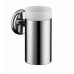 Hansgrohe Logis Classic Zahnputzbecher aus Keramik mit Halter chrom 41618000
